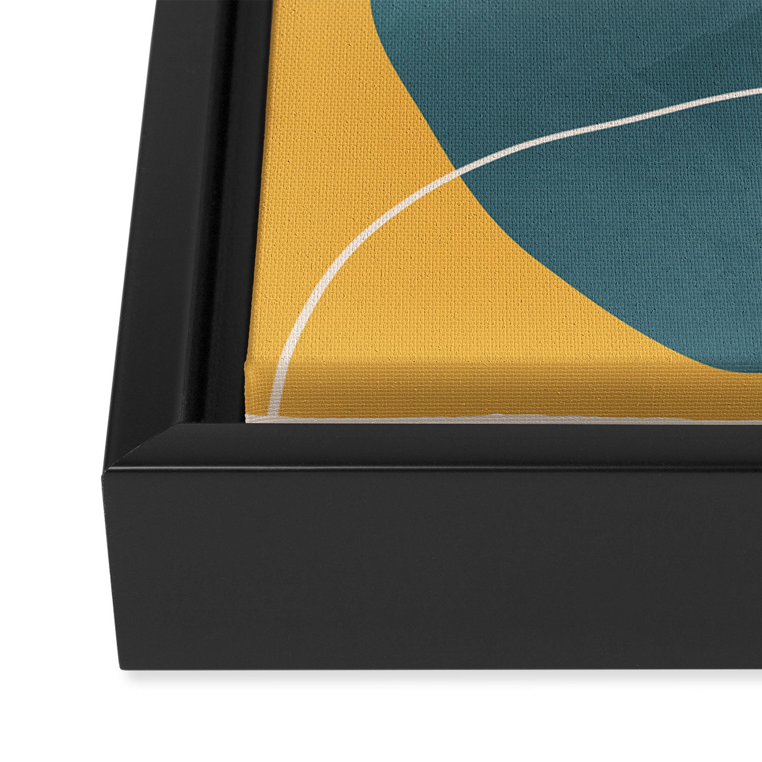 Minimal Colorful Abstract Shapes 11 Framed Canvas Print Gallery Image 3