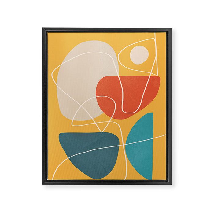 Minimal Colorful Abstract Shapes 11 Framed Canvas Print Gallery Image 1