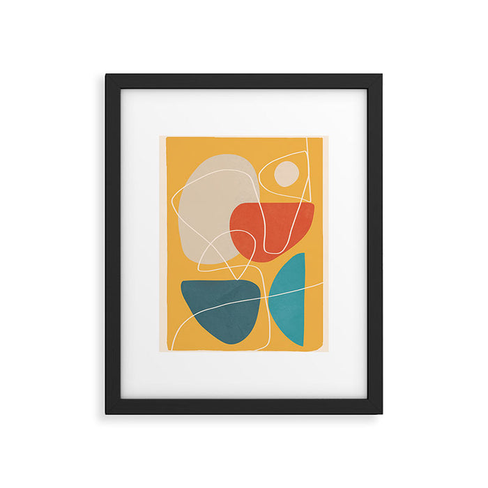 Minimal Colorful Abstract Shapes 11 Framed Art Print Gallery Image 1