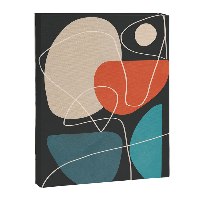 Minimal Colorful Abstract Shapes 12 Canvas Print Gallery Image 1