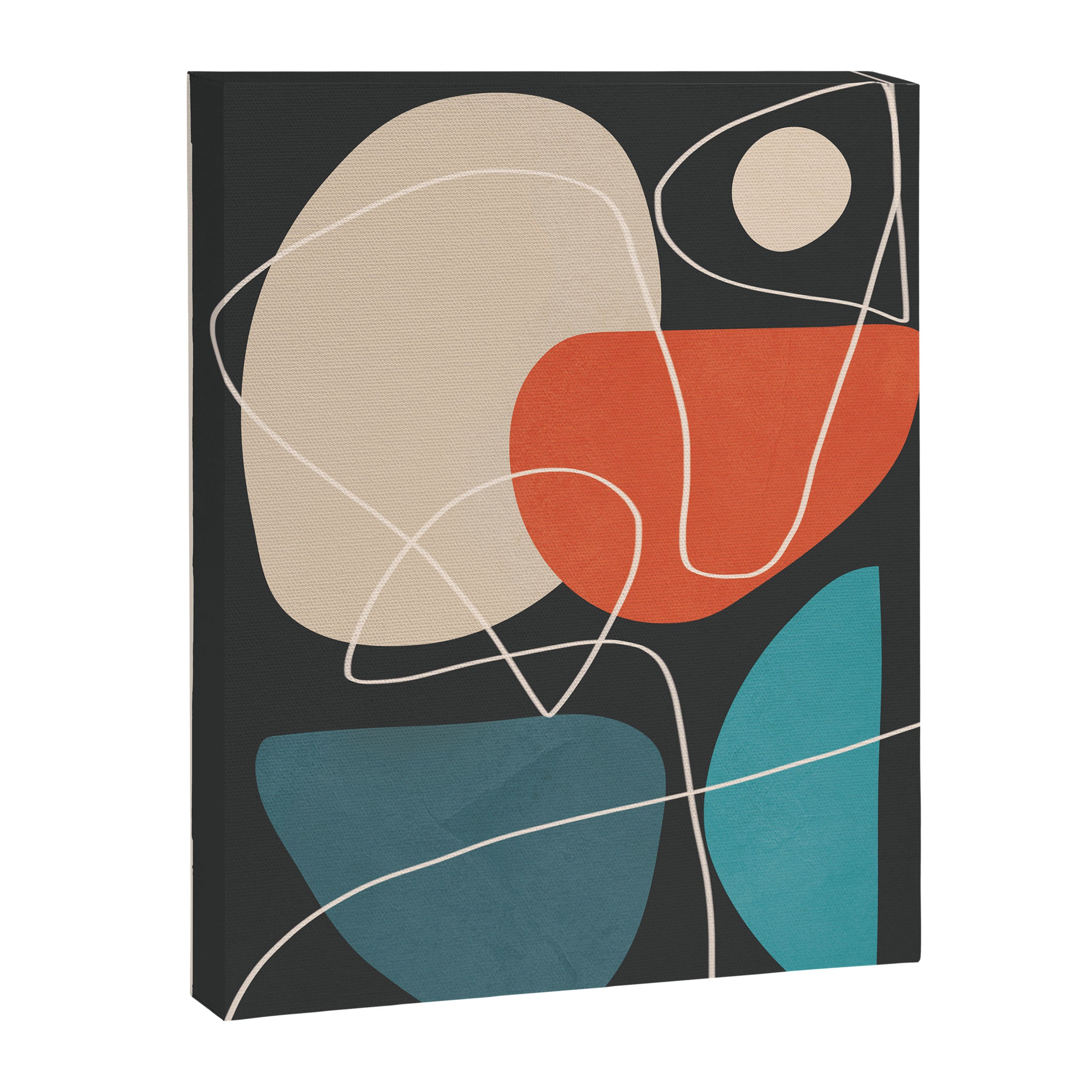 Minimal Colorful Abstract Shapes 12 Canvas Print Gallery Image 6