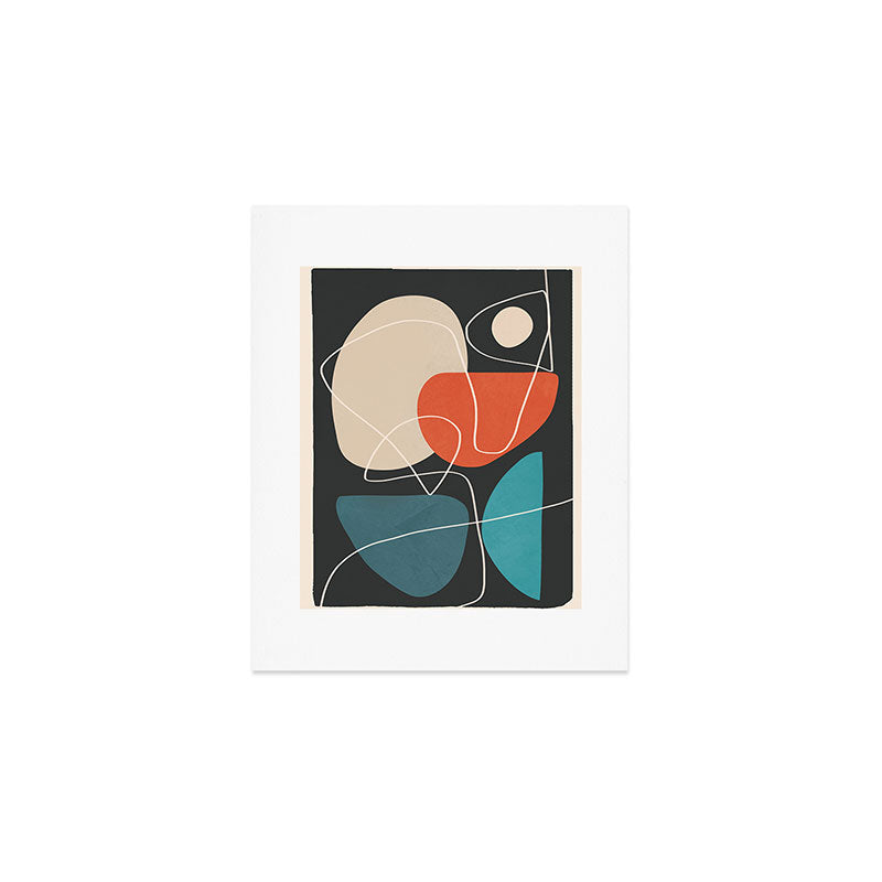 Minimal Colorful Abstract Shapes 12 Art Print Gallery Image 1