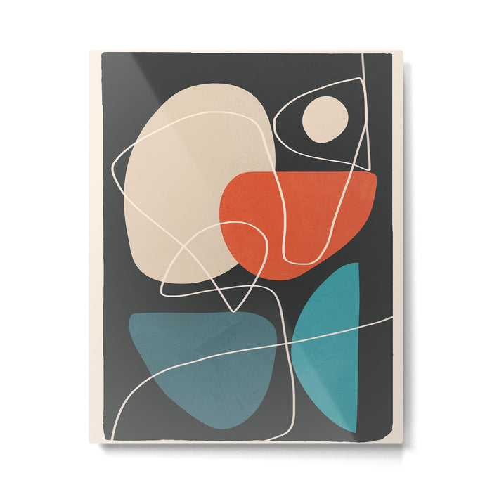 Minimal Colorful Abstract Shapes 12 Metal Print Gallery Image 1