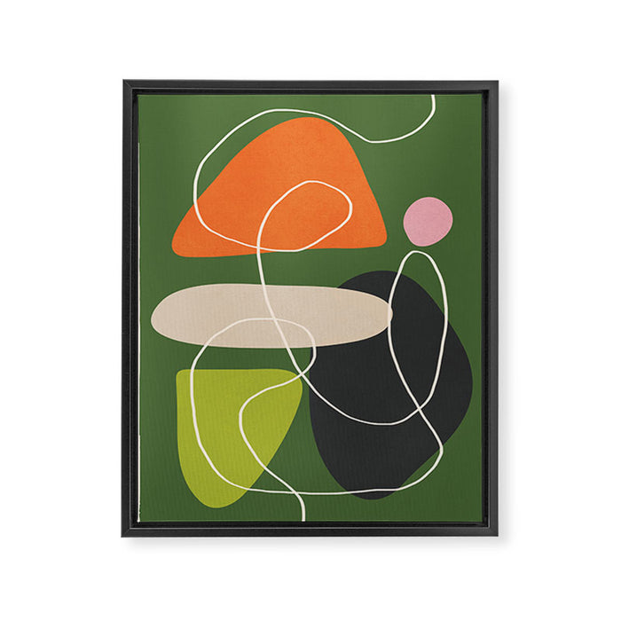 Minimal Colorful Abstract Shapes 2 Framed Canvas Print Gallery Image 1