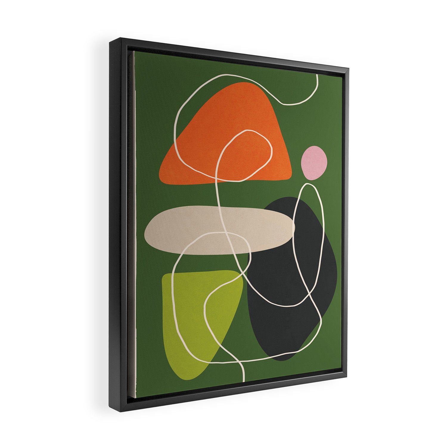 Minimal Colorful Abstract Shapes 2 Framed Canvas Print Gallery Image 2