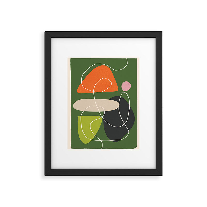 Minimal Colorful Abstract Shapes 2 Framed Art Print Gallery Image 5