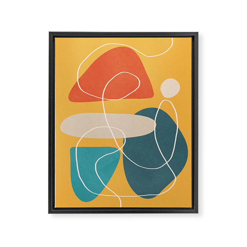 Minimal Colorful Abstract Shapes 3 Framed Canvas Print Gallery Image 6