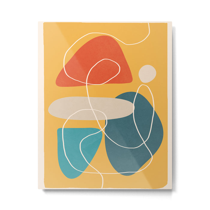 Minimal Colorful Abstract Shapes 3 Metal Print Gallery Image 1
