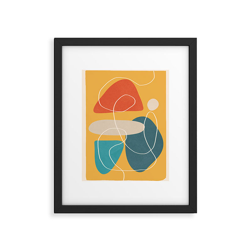 Minimal Colorful Abstract Shapes 3 Framed Art Print Gallery Image 5
