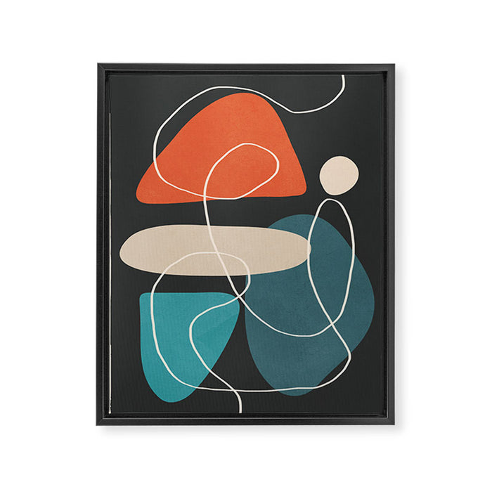 Minimal Colorful Abstract Shapes 4 Framed Canvas Print Gallery Image 1