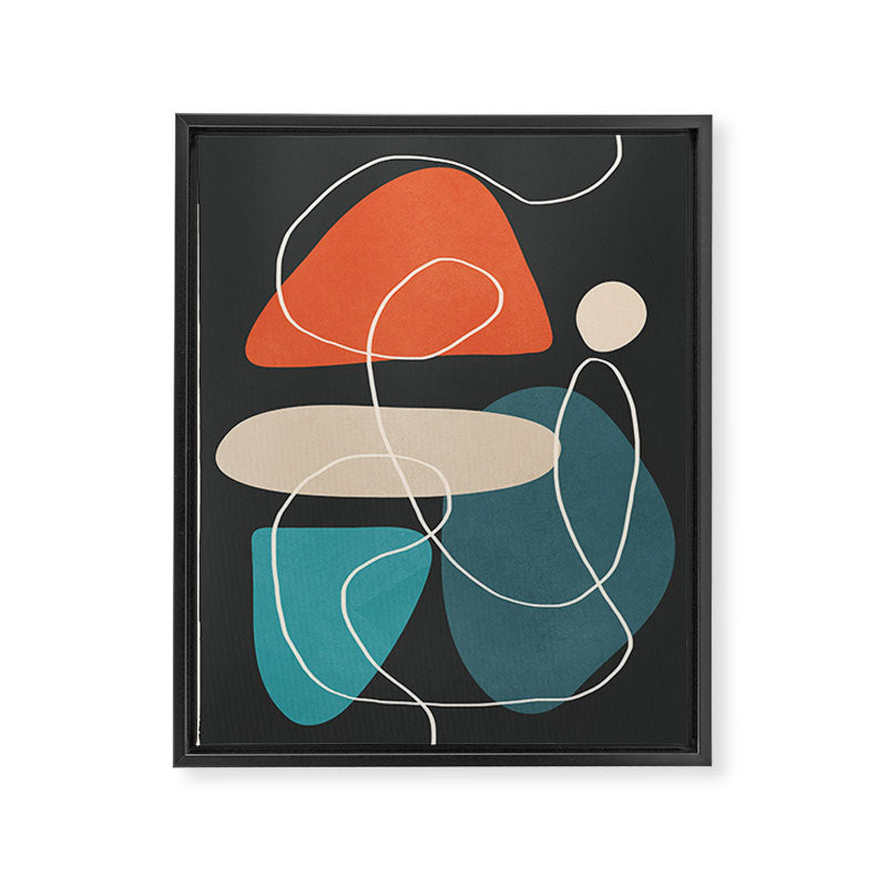 Minimal Colorful Abstract Shapes 4 Framed Canvas Print Gallery Image 6