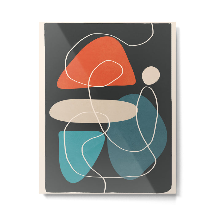 Minimal Colorful Abstract Shapes 4 Metal Print Gallery Image 1
