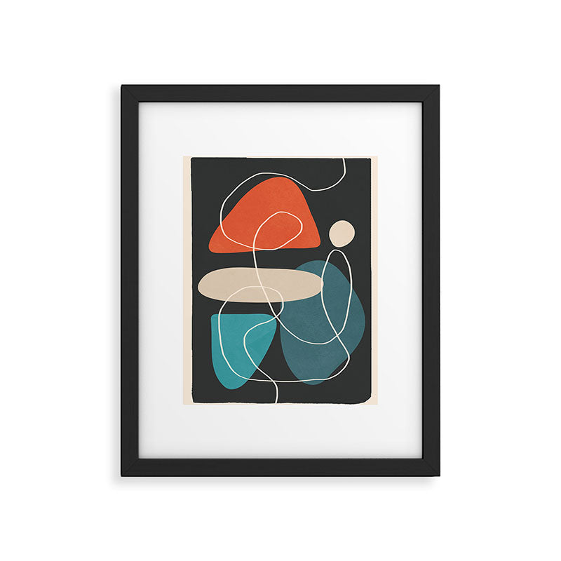 Minimal Colorful Abstract Shapes 4 Framed Art Print Gallery Image 5