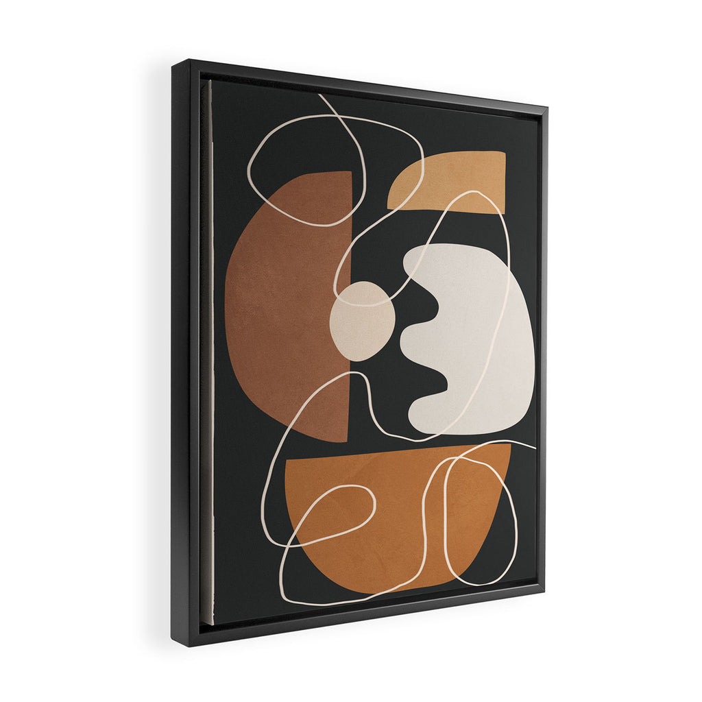 Minimal Colorful Abstract Shapes 5 Framed Canvas Print Gallery Image 2