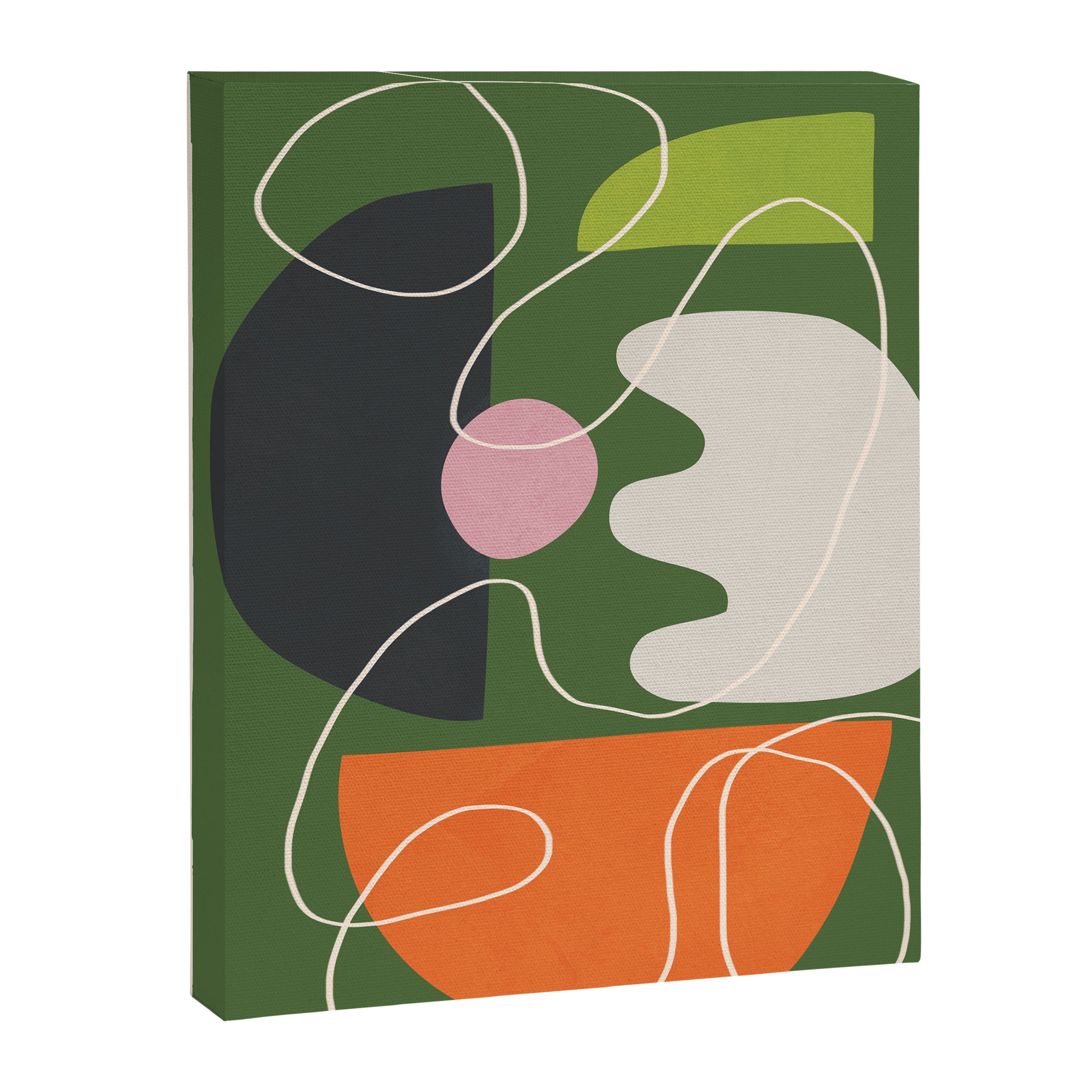 Minimal Colorful Abstract Shapes 6 Canvas Print Gallery Image 6