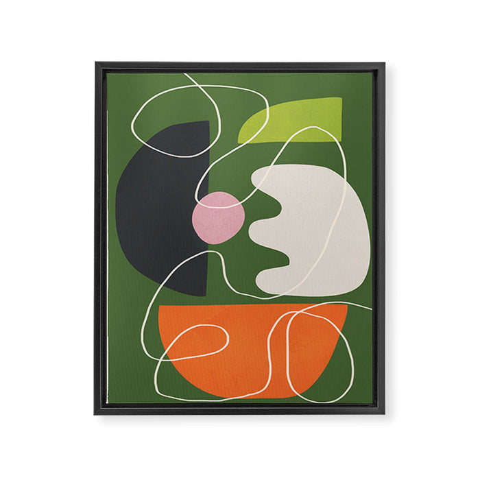 Minimal Colorful Abstract Shapes 6 Framed Canvas Print Gallery Image 1