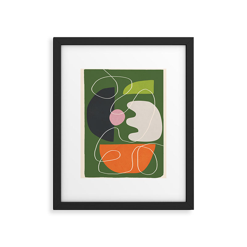 Minimal Colorful Abstract Shapes 6 Framed Art Print Gallery Image 5