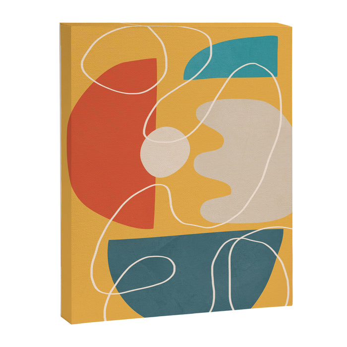Minimal Colorful Abstract Shapes 7 Canvas Print Gallery Image 1