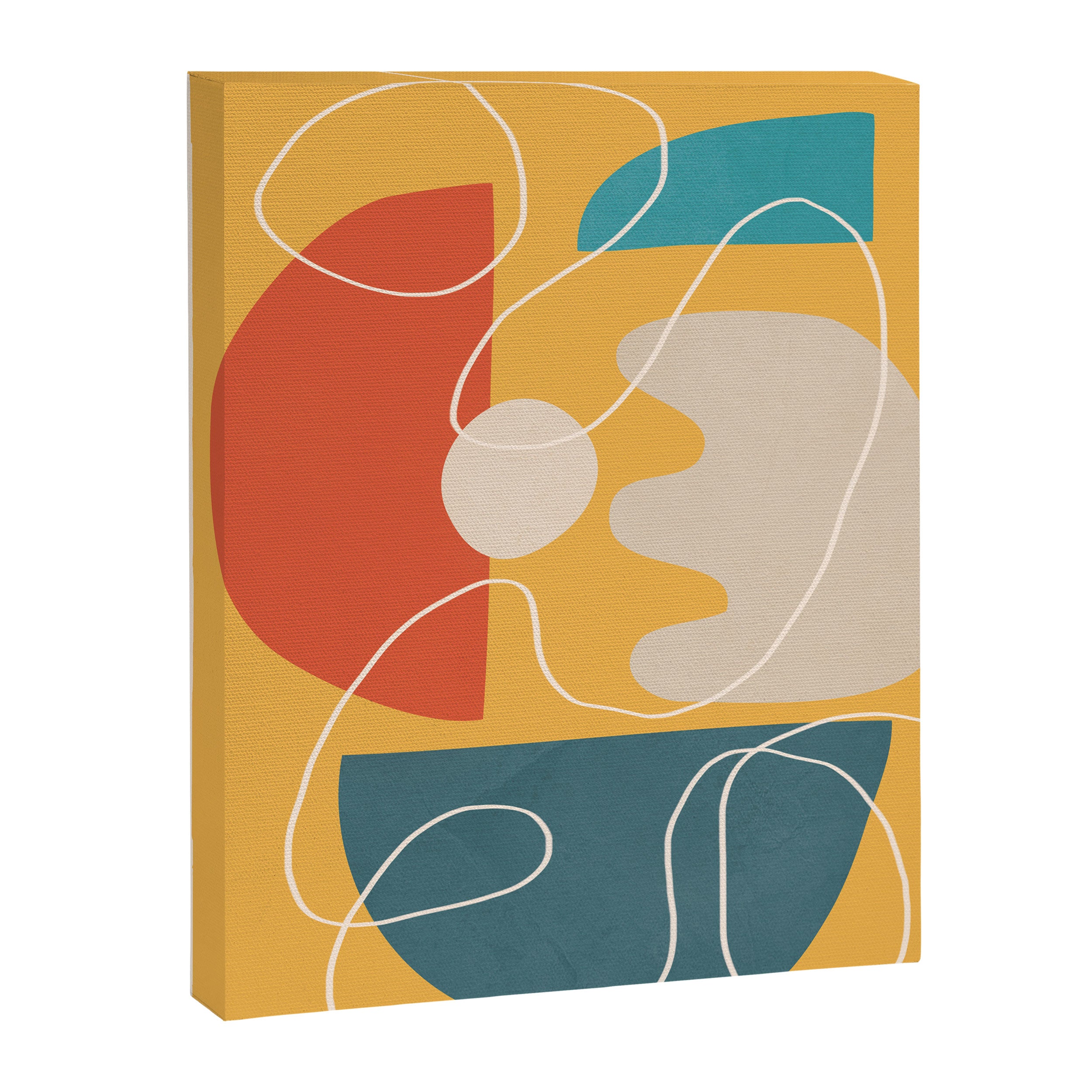 Minimal Colorful Abstract Shapes 7 Canvas Print Gallery Image 6