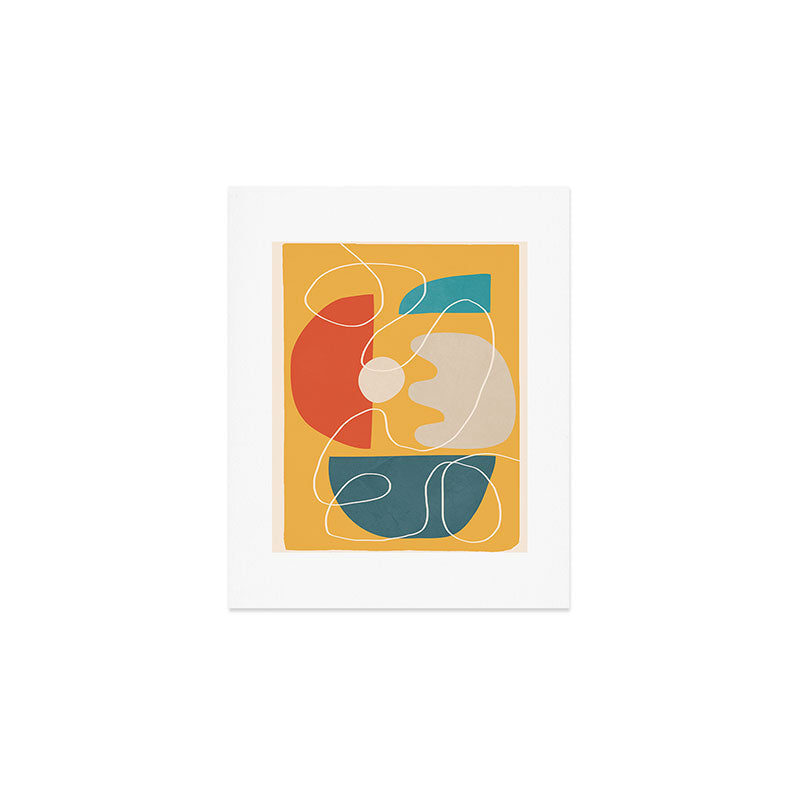 Minimal Colorful Abstract Shapes 7 Art Print Gallery Image 1