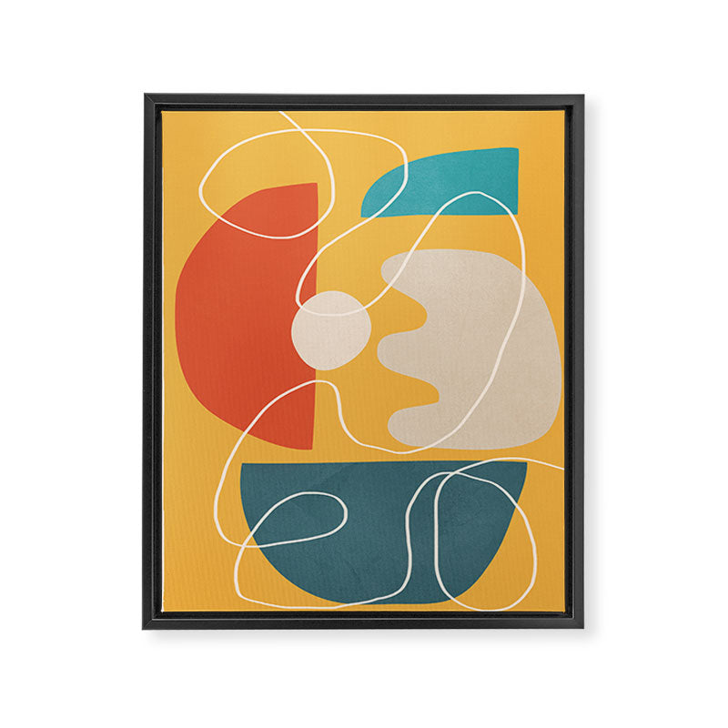 Minimal Colorful Abstract Shapes 7 Framed Canvas Print Gallery Image 6
