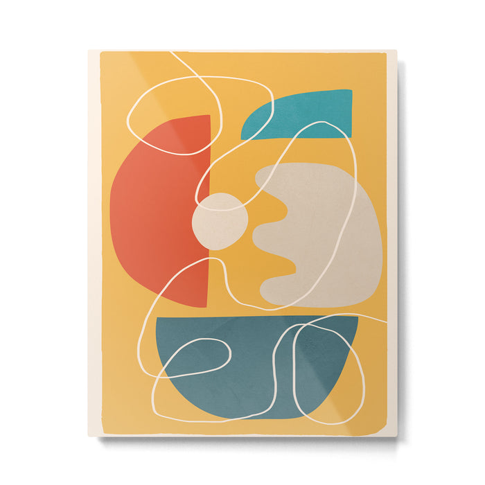 Minimal Colorful Abstract Shapes 7 Metal Print Gallery Image 1