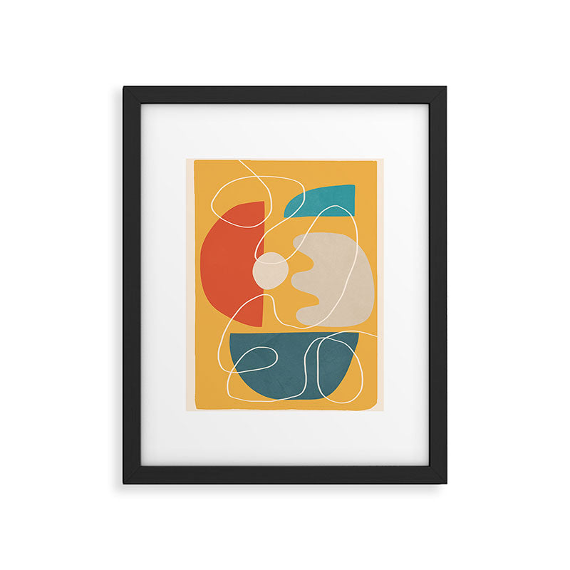 Minimal Colorful Abstract Shapes 7 Framed Art Print Gallery Image 5