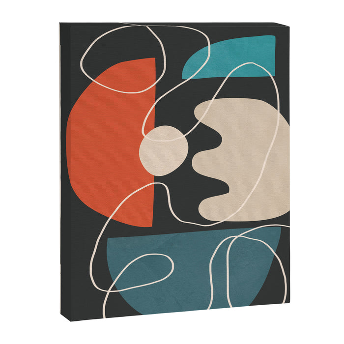 Minimal Colorful Abstract Shapes 8 Canvas Print Gallery Image 1