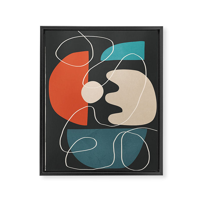 Minimal Colorful Abstract Shapes 8 Framed Canvas Print Gallery Image 1