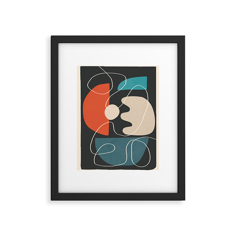 Minimal Colorful Abstract Shapes 8 Framed Art Print Gallery Image 5