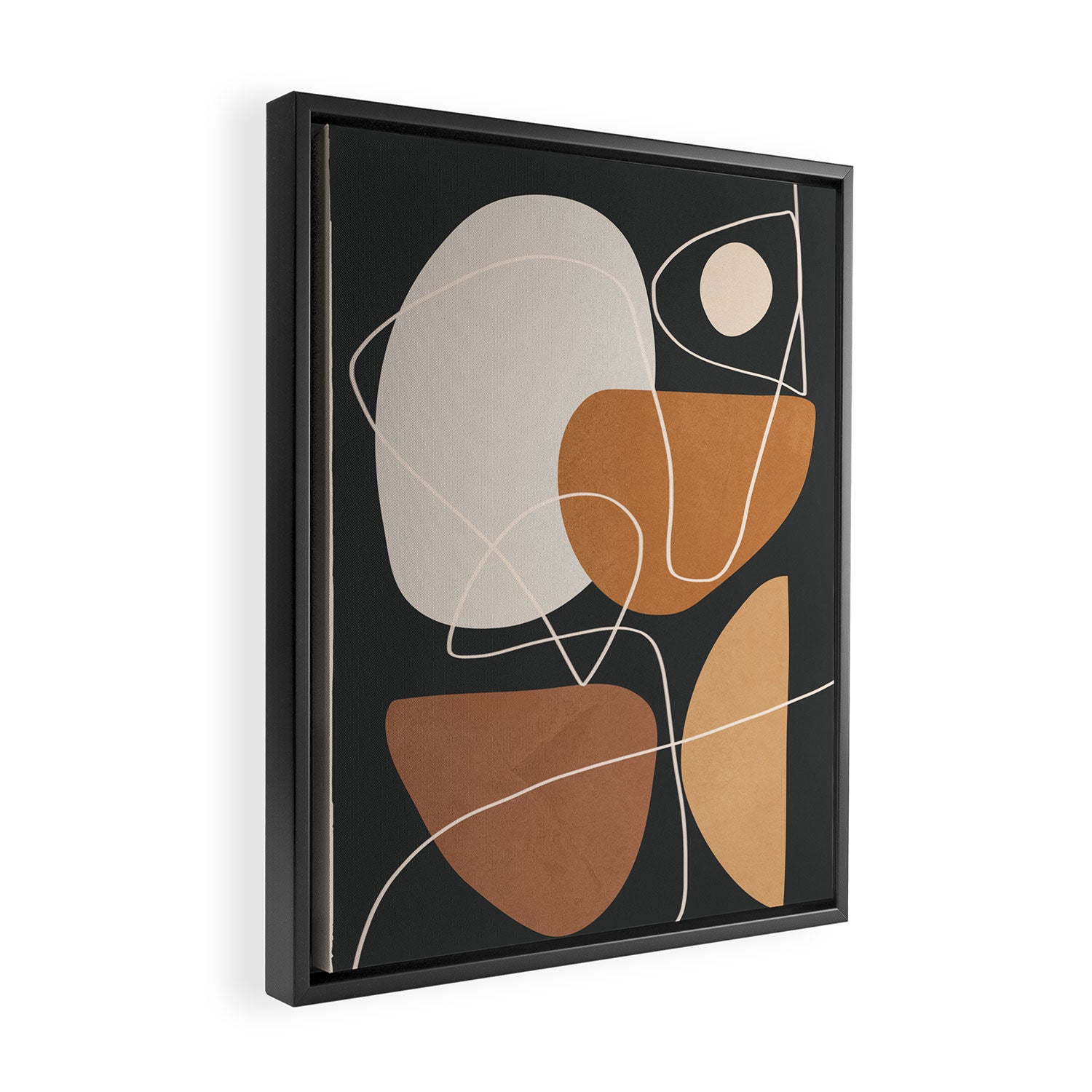 Minimal Colorful Abstract Shapes 9 Framed Canvas Print Gallery Image 2