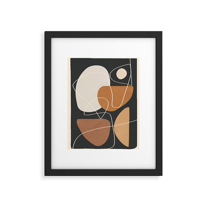 Minimal Colorful Abstract Shapes 9 Framed Art Print Gallery Image 5