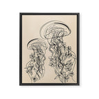 Minimal Floral Jellyfishes 1 Framed Canvas Print Gallery Image 6