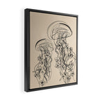 Minimal Floral Jellyfishes 1 Framed Canvas Print Gallery Image 2