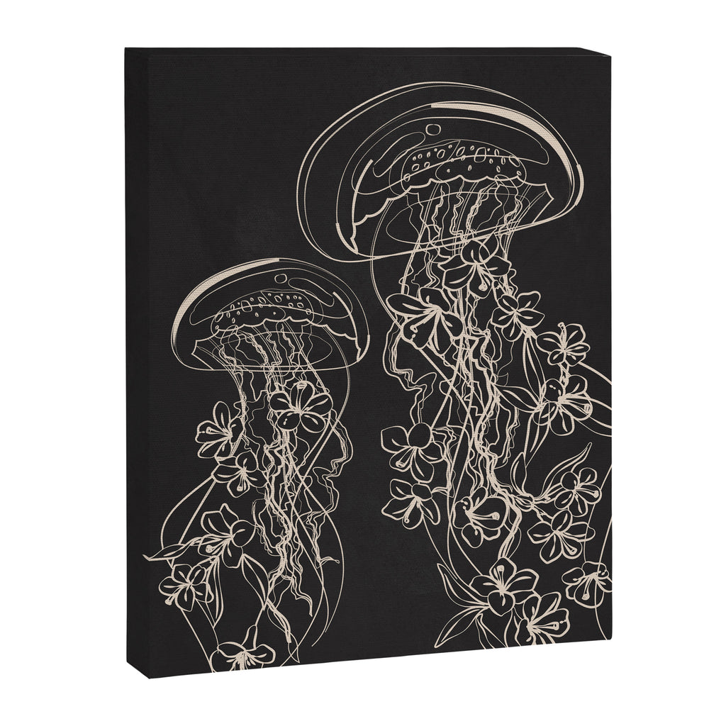 Minimal Floral Jellyfishes 2 Canvas Print Gallery Image 6