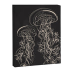 Minimal Floral Jellyfishes 2 Canvas Print Gallery Image 6