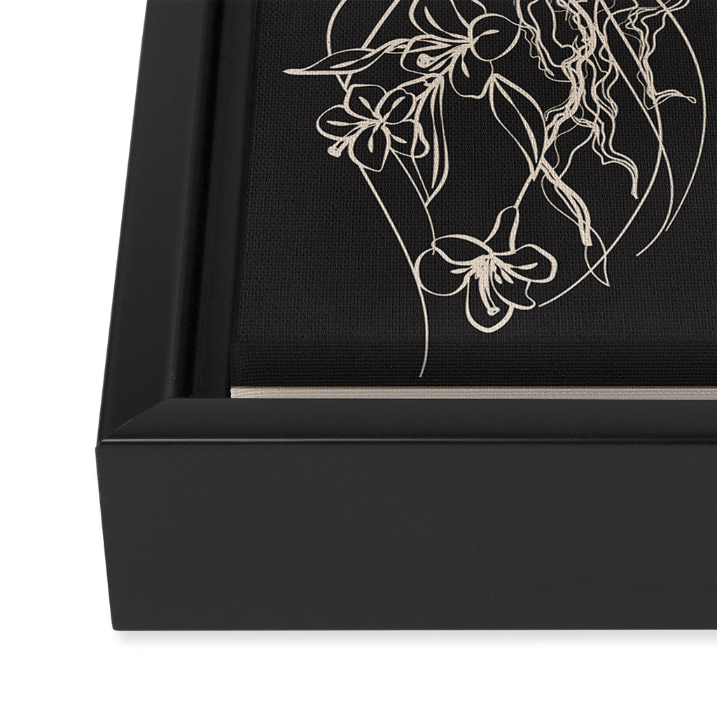 Minimal Floral Jellyfishes 2 Framed Canvas Print Gallery Image 3