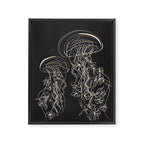Minimal Floral Jellyfishes 2 Framed Canvas Print Gallery Image 6