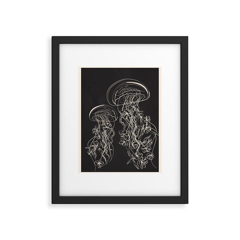 Minimal Floral Jellyfishes 2 Framed Art Print Gallery Image 5