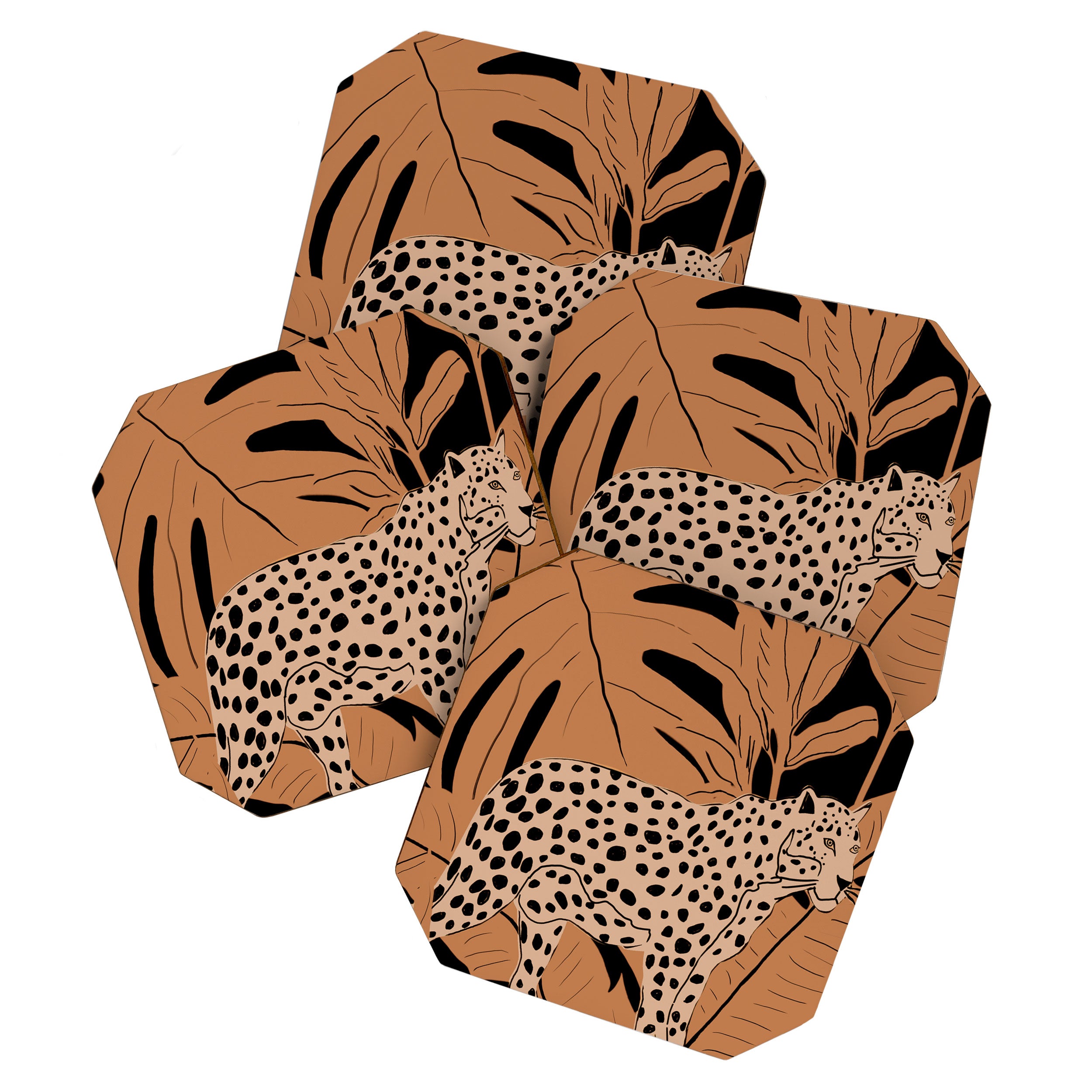 Minimal Jungle Abstract Art 1 Coaster Gallery Image 1
