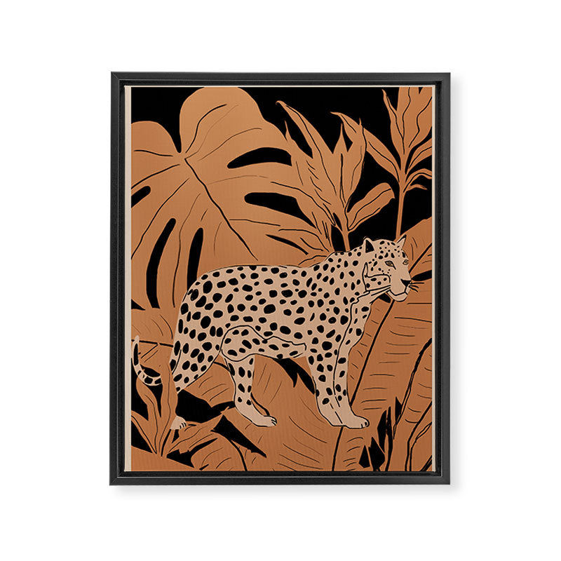 Minimal Jungle Abstract Art 1 Framed Canvas Print Gallery Image 6