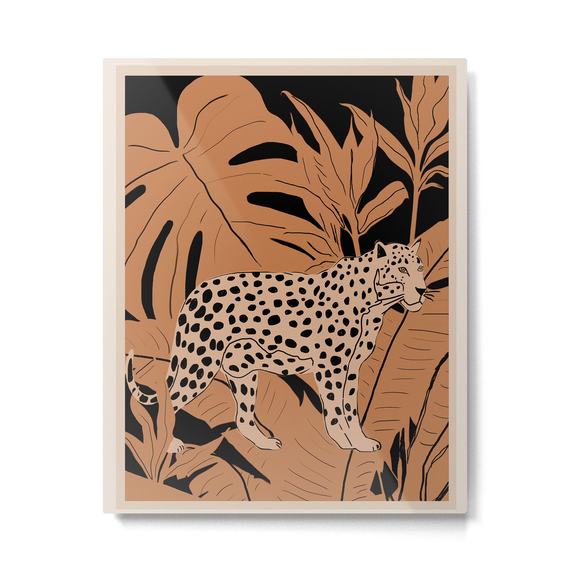 Minimal Jungle Abstract Art 1 Metal Print Gallery Image 4