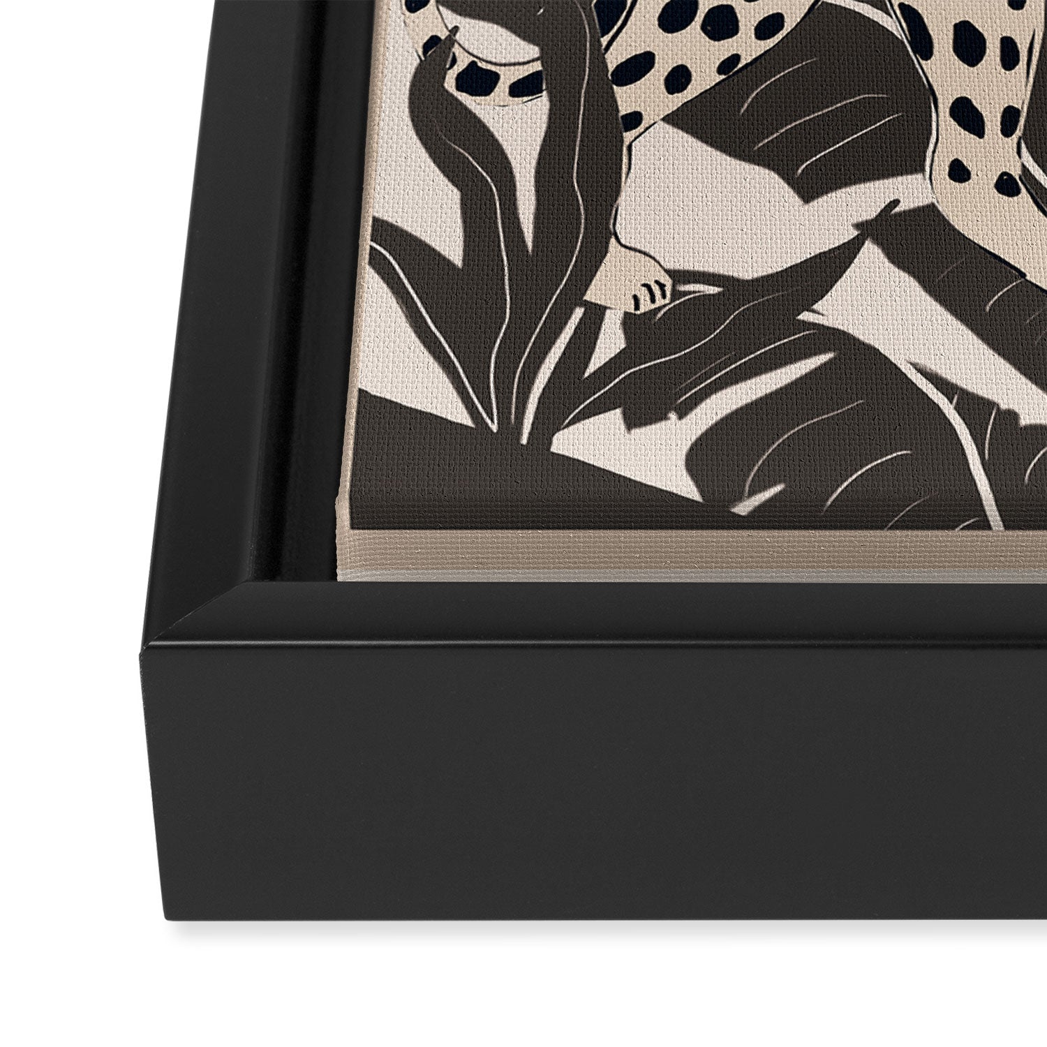 Minimal Jungle Abstract Art 2 Framed Canvas Print Gallery Image 3