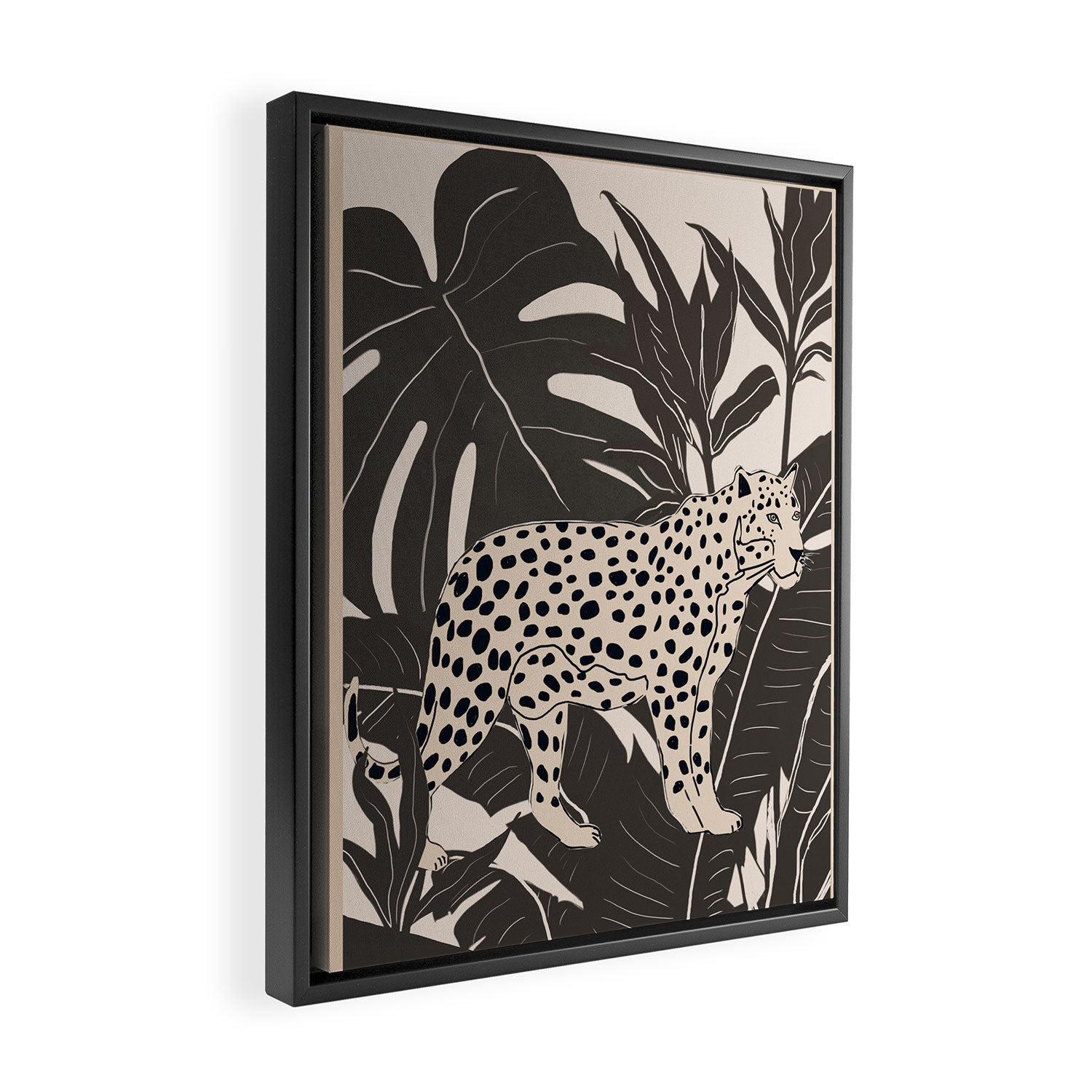 Minimal Jungle Abstract Art 2 Framed Canvas Print Gallery Image 2
