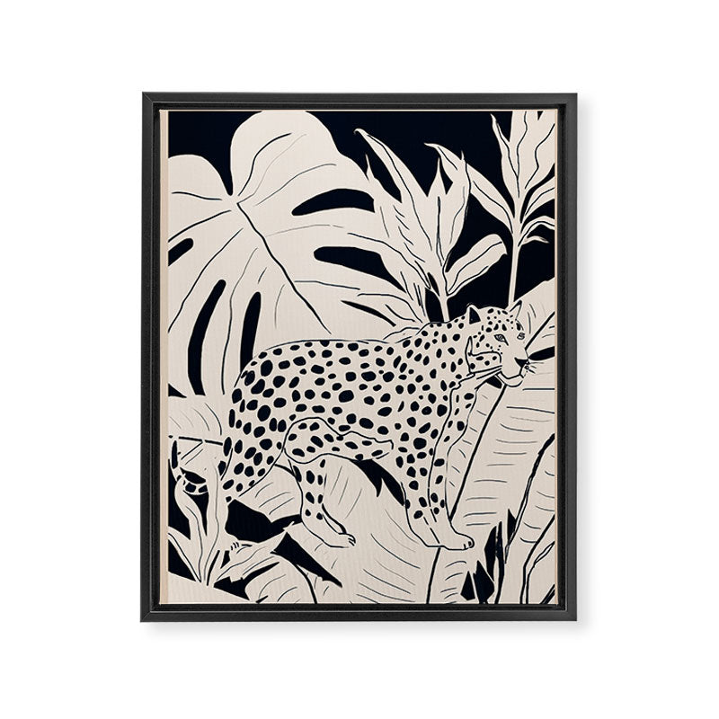 Minimal Jungle Abstract Art 4 Framed Canvas Print Gallery Image 6