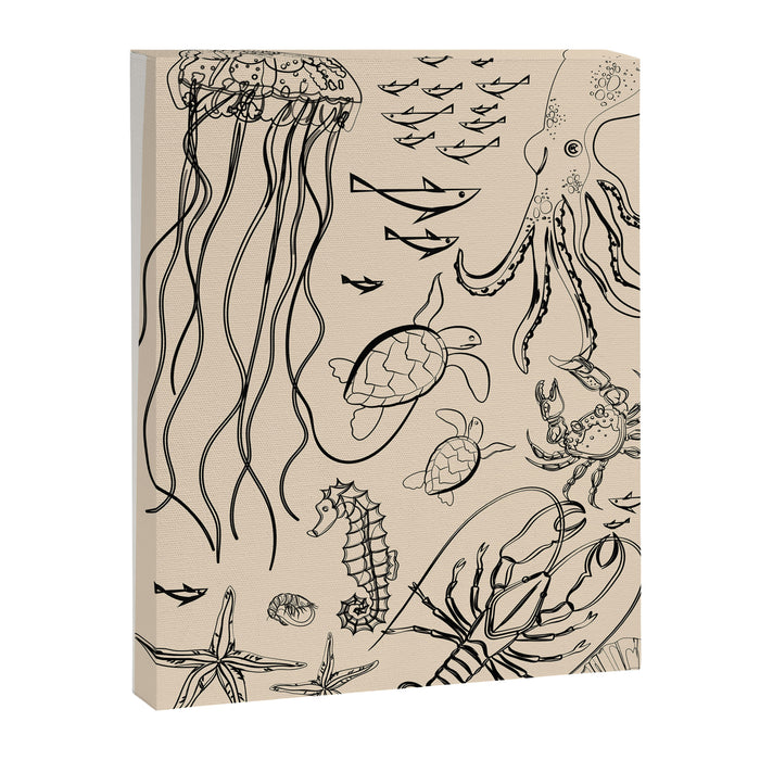 Minimal Sea Life 2 Canvas Print Gallery Image 1