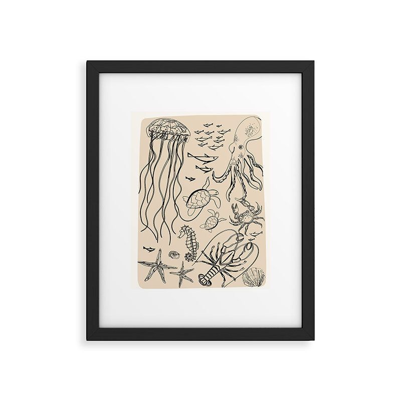 Minimal Sea Life 2 Framed Art Print Gallery Image 5