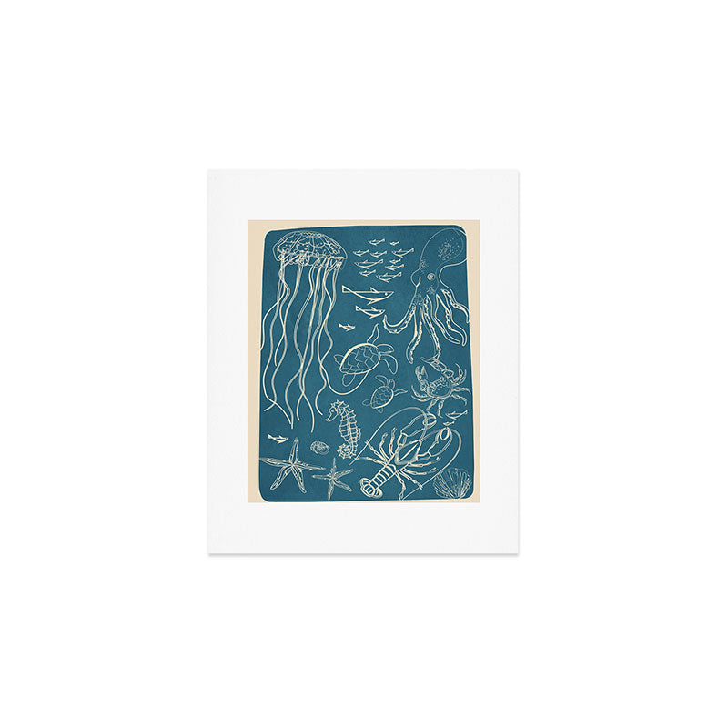 Minimal Sea Life 3 Art Print Gallery Image 1