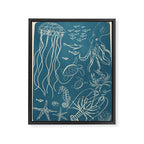 Minimal Sea Life 3 Framed Canvas Print Gallery Image 6