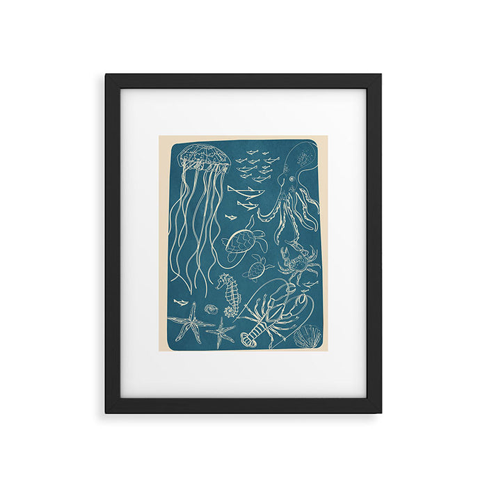 Minimal Sea Life 3 Framed Art Print Gallery Image 1